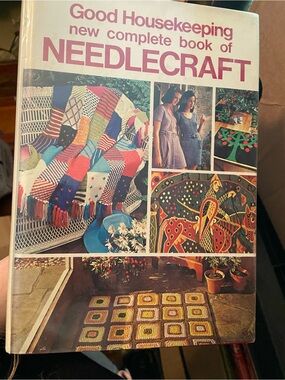 Vintage 70s 1970s Groovy Good Housekeeping Book of Needlecraft craft crafts art